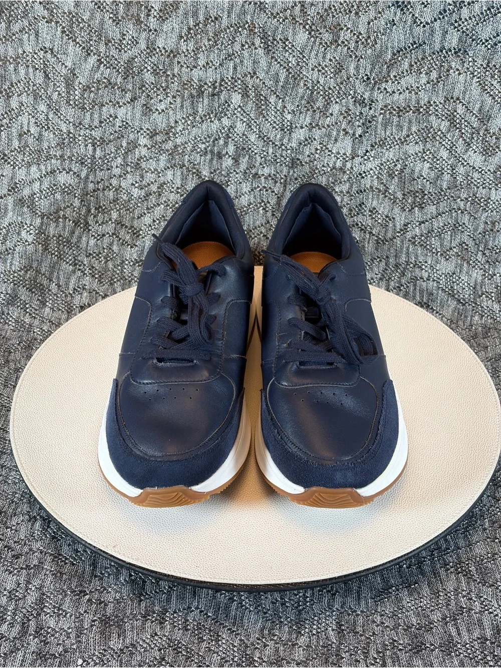 FitFlop F-Mode Leather Flatform Sneakers Men's 11
